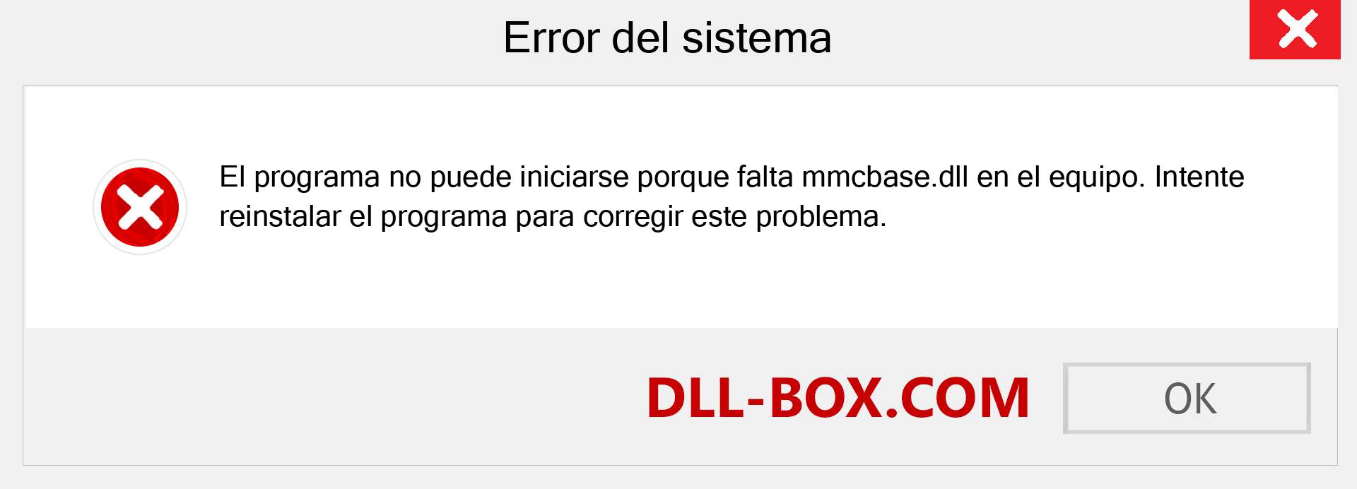 ¿Falta el archivo mmcbase.dll ?. Descargar para Windows 7, 8, 10 - Corregir mmcbase dll Missing Error en Windows, fotos, imágenes